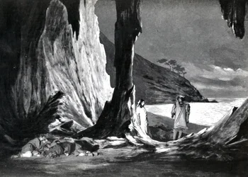 Atto II, Scena 3 di Pelleas et Melisande di Debussy, da una fotografia della prima produzione nell