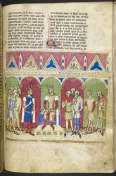 Add. MS 12228, f.223, Romanzo del Re Meliadus di Leonnoys, c.1352 (pergamena)
