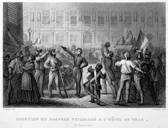 Adozione della bandiera tricolore al Municipio (27 febbraio)