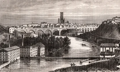 Albi - Languedoc-Roussillon-Midi-Pyrénées - incisione in 