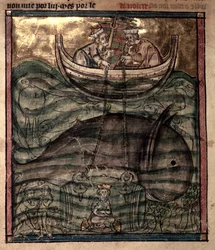 Alessandro Magno calato sul fondo del mare in una "gabbia" di vetro, da "L