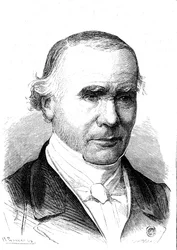 Alfred Velpeau (1795-1867), anatomista e chirurgo francese, inventore della fasciatura di Velpeau. Incisione 1867