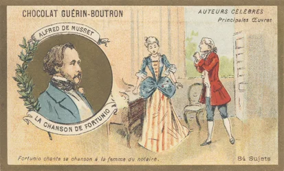 Alfred de Musset (1810-1857), scrittore francese del periodo romantico, autore di 