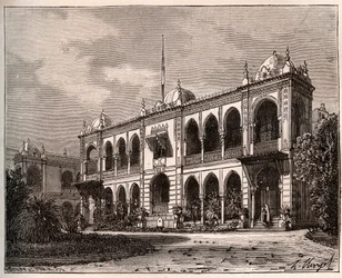 Algeri - Palais du Gouverneur a Mustapha - incisione in 