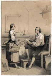 Alois Senefelder (1771-1834), poeta e incisore ceco, rimane senza un foglio di carta in un momento di rabbia e disperazione che lo porta a gettare tutto nelle fiamme, scrisse la nota della lavanderia