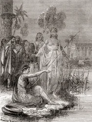 Antonio e Cleopatra che pescano con una flottiglia di imbarcazioni più piccole sul Nilo, da 