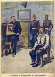 Antropometria - Alphonse Bertillon (1853-1914) illustrazione da 