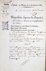Nomina di Napoleone di André Marie Ampère come ispettore della Polytechnique - Menzione obbligatoria: Archivi della Bibl. de l