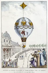 Ascensione di Madame de Blanchard a Champs-de-Mars, al matrimonio di Napoleone I, 24 giugno