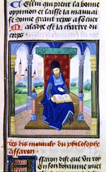 Assaron, da Histoire des Philosophes, fine XV secolo