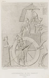 Assurbanipal nel suo carro, da Kouyundjik, Louvre
