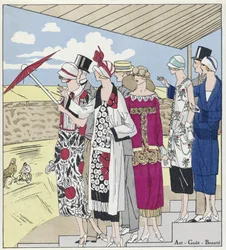 Al Velodromo, illustrazione da Art, Gout, Beaute, pub. 1924 (stampa pochoir)