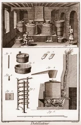 Atelier di un distillatore di acquavite - distilleria di brandy - 