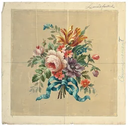 Disegno di Aubusson per uno schienale di sedia