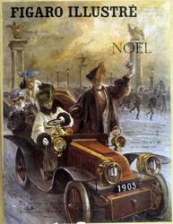Automobile Dion-Bouton 1905 e cappotti e pellicce Grunwaldt - in "Le Figaro Illustré", Dic 1904