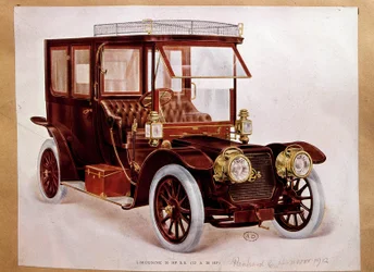 Automotive: modello di limousine da 20 CV di produzione Panhard e Levassor