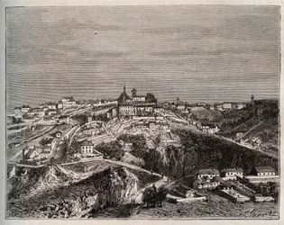 Avallon - Borgogna-Franca Contea - incisione in “La France illustrée: geografia, storia, amministrazione statistica” di V.A. Malt-Brown. 1884