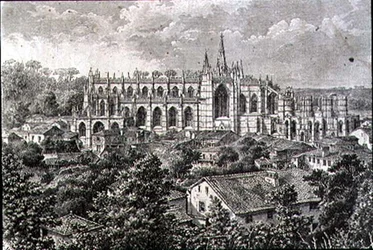 Monastero di Batalha negli anni 1860 (incisione)