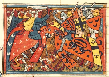 Battaglia tra crociati e musulmani