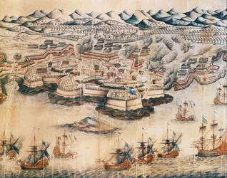 Battaglia di Port Mahon, Minorca (incisione)
