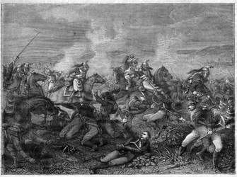 Battaglia di Saint-Dizier, 27 gennaio 1814 (truppe russe alleate contro dragoni della guardia francese) Battaglia di Saint Dizier - bella carica dei dragoni della guardia - Battaglia dei dragoni della guardia contro i russi di Landskoi - in "Histoire de l
