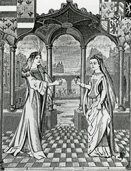 Fidanzamento di Massimiliano I e Maria, duchessa di Borgogna nel 1477, da un