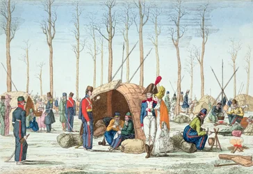Bivacco delle truppe russe sugli Champs Elysées, Parigi, 31 marzo 1814