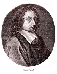 Blaise Pascal, matematico, filosofo, fisico e teologo francese. 1865 (incisione)