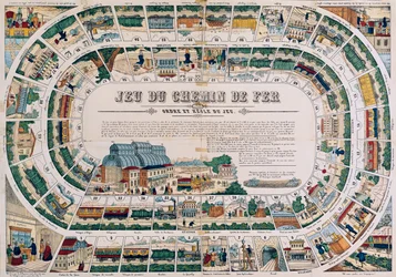 Tavola per un gioco ferroviario, 1850