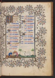 Libro delle Ore, Add MS 32454 f.3r, Francia