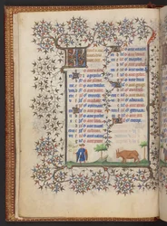 Libro delle Ore, Add MS 32454 f.3v, Francia