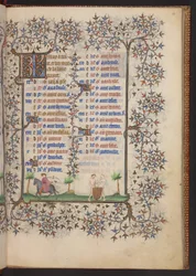Libro delle Ore, Add MS 32454 f.4r, Francia