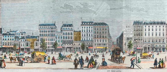 Boulevard Saint-Denis lato sud - Rue Saint Martin - Incisione in 