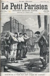 Rivolta dei Boxer in Cina nel 1898: Rivoltosi messi alla gogna per aver attaccato gli europei. Copertina di "Le petit parisien" del 1898