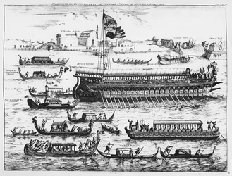Bucintoro a Venezia nel giorno dell