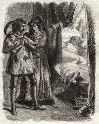 Sollevando una porta, mostrò al marito la propria moglie sdraiata nuda. Luigi I di Valois, duca d