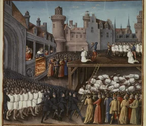 Crociate: Riccardo I osserva la decapitazione della guarnigione musulmana di Acri