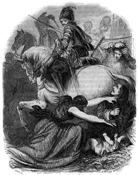 Guerra dei Camisardi del 1702-1705 che oppone i protestanti delle Cévennes al governo cattolico reale. Massacro dei protestanti nelle Cévennes