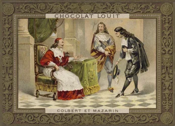 Il cardinale Mazzarino e Jean-Baptiste Colbert, statisti francesi, XVII secolo