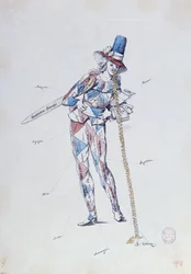 Caricatura satirica degli emigrati aristocratici francesi, c.1792