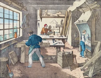 Officina dei falegnami, c.1860