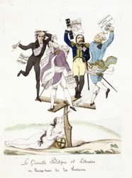 Caricatura su Napoleone Bonaparte. La banderuola politica e letteraria dove passa la fortuna.