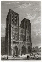 Cattedrale di Notre Dame de Paris (incisione, ca. 1850)