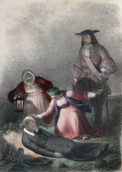 Caterina I di Russia (Marta Elena Skavronska, poi Marfa Samuilovna Skavronskaya) - Caterina I (1684 - 1727), bambina, trova il Pastore Skovronski, il pastore che l