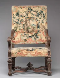 Sedia, fabbricata dalla Savonnerie Factory, prima del 1717