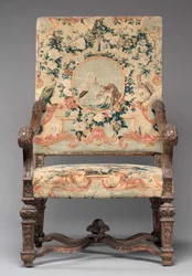 Sedia, fabbricante Savonnerie Factory, prima del 1717