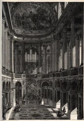 Cappella del Palazzo di Versailles - incisione in 
