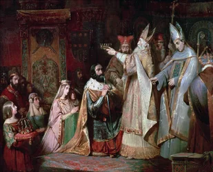 Carlo Magno (747-814) incoronato re d