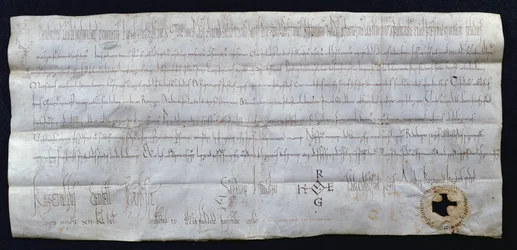 Carta firmata da Hugues I Capet (941-996), Re di Francia, 988