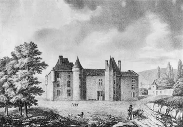 Castello di Montaigne, Dordogna (incisione)